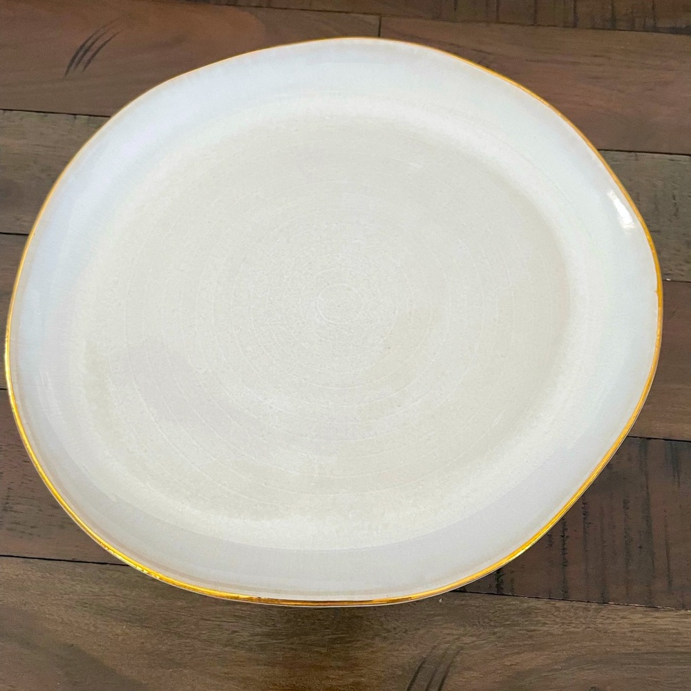 Crate & Barrel Asymmetrical Dinner Plate Set (10)